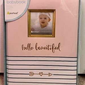 (Brand new, in packaging) Pearhead Pink & Gold Baby Memory Book